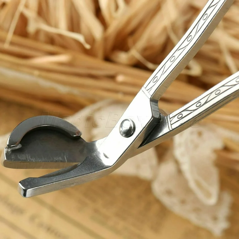 17CM Stainless Steel Candle Wick Trimmer Oil Lamp Trim Scissor Cutter Snuffer Tool Hook Clipper Candle scissors