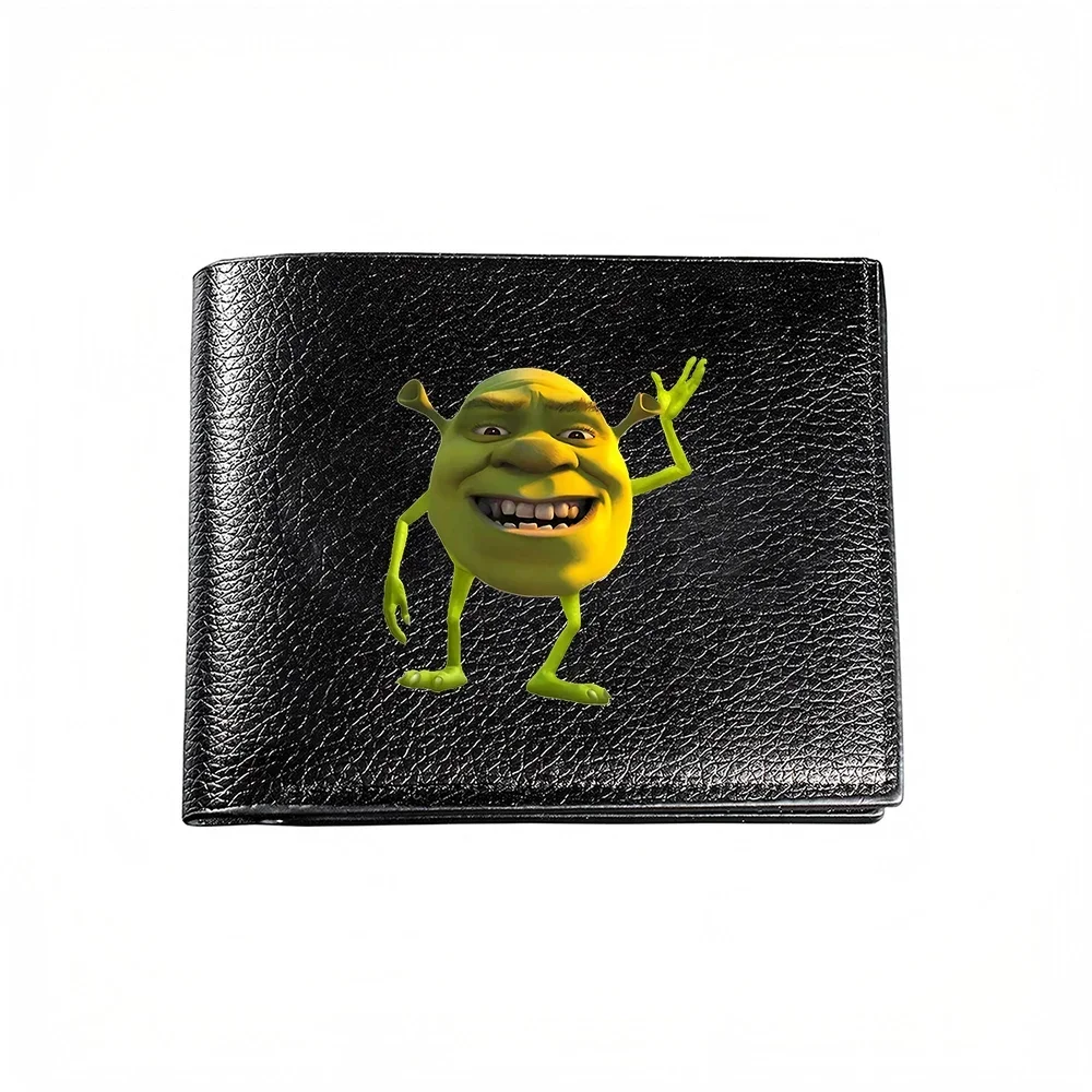 Green Monster Character Design Men's Wallet Card Holder Casual Business Fashion Print Style