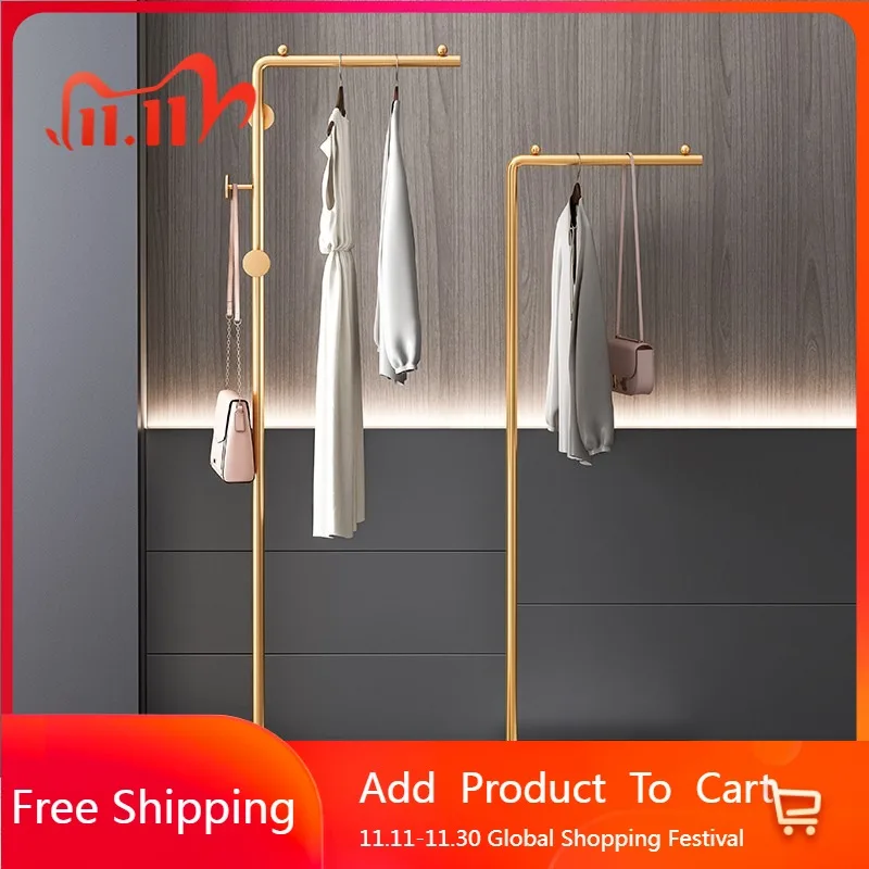 

Bedroom Simple Coat Racks Organizer Standing Indoor Modern Display Dress Racks Trendy Salon Lounge Arara De Roupa Furniture