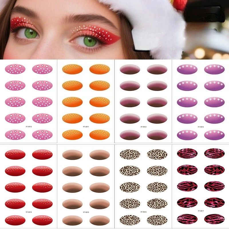 

Наклейки для теней для век, вечерние наклейки для макияжа глаз, водостойкие самоклеящиеся украшения для глаз, одноразовые косметические инструменты для татуировок