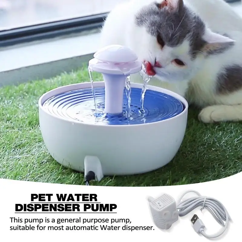 Cat Water Fountain Pump Transparent Smart Water Pump For Pet Water Dispenser Pet Fountain Accessory For DIY Crafts Soilless