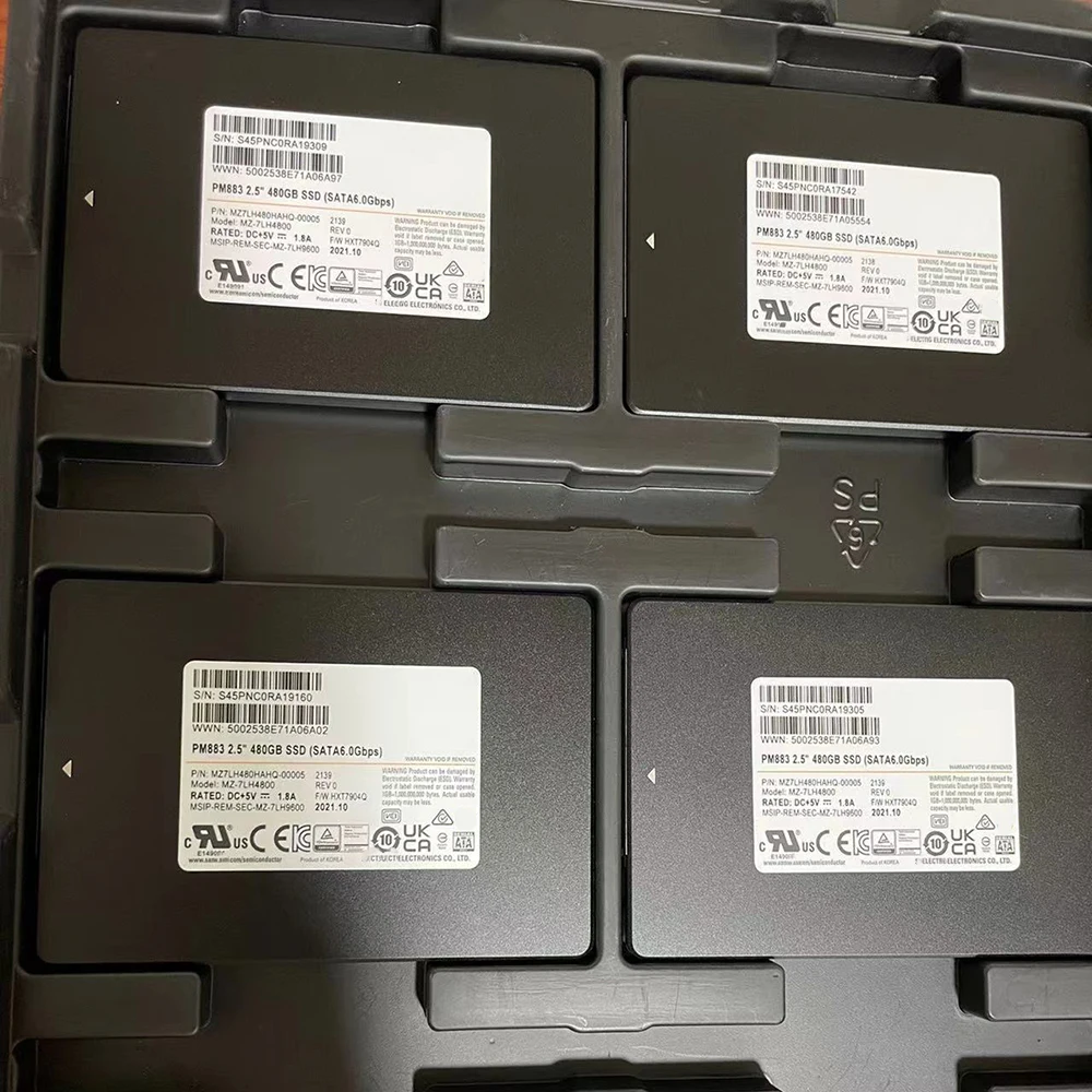 PM883 dla serwera klasy korporacyjnej Samsung półprzewodnikowy dysk twardy MZ7LH480HAHQ-00005 480G SATA 2.5 "SSD