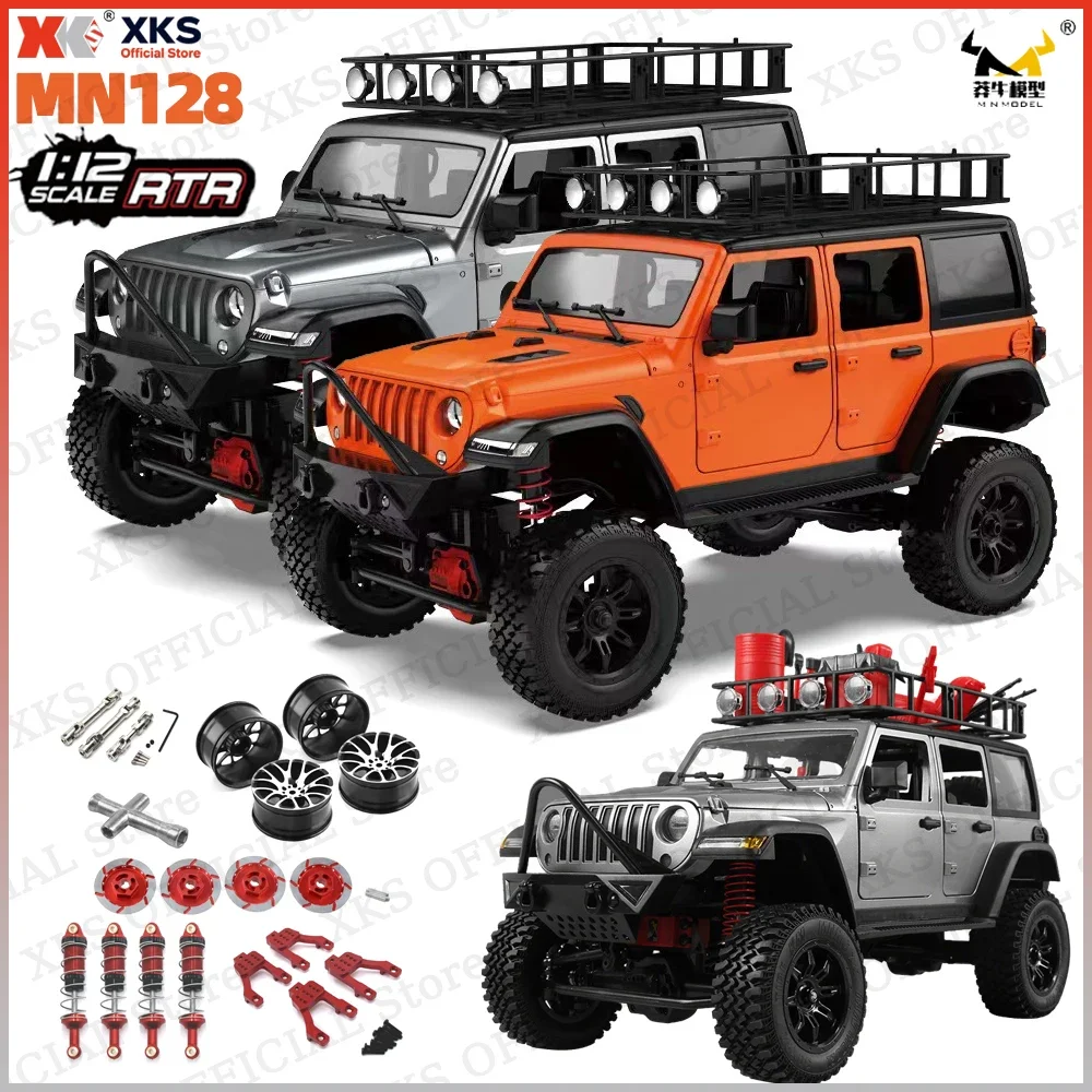 

XKS Mangniu MN128 1/12 Scale 4X4 Electric RC Off-Road Climbing Truck 2.4G Remote Control LED Lights Toy Gift for Boys & Adults
