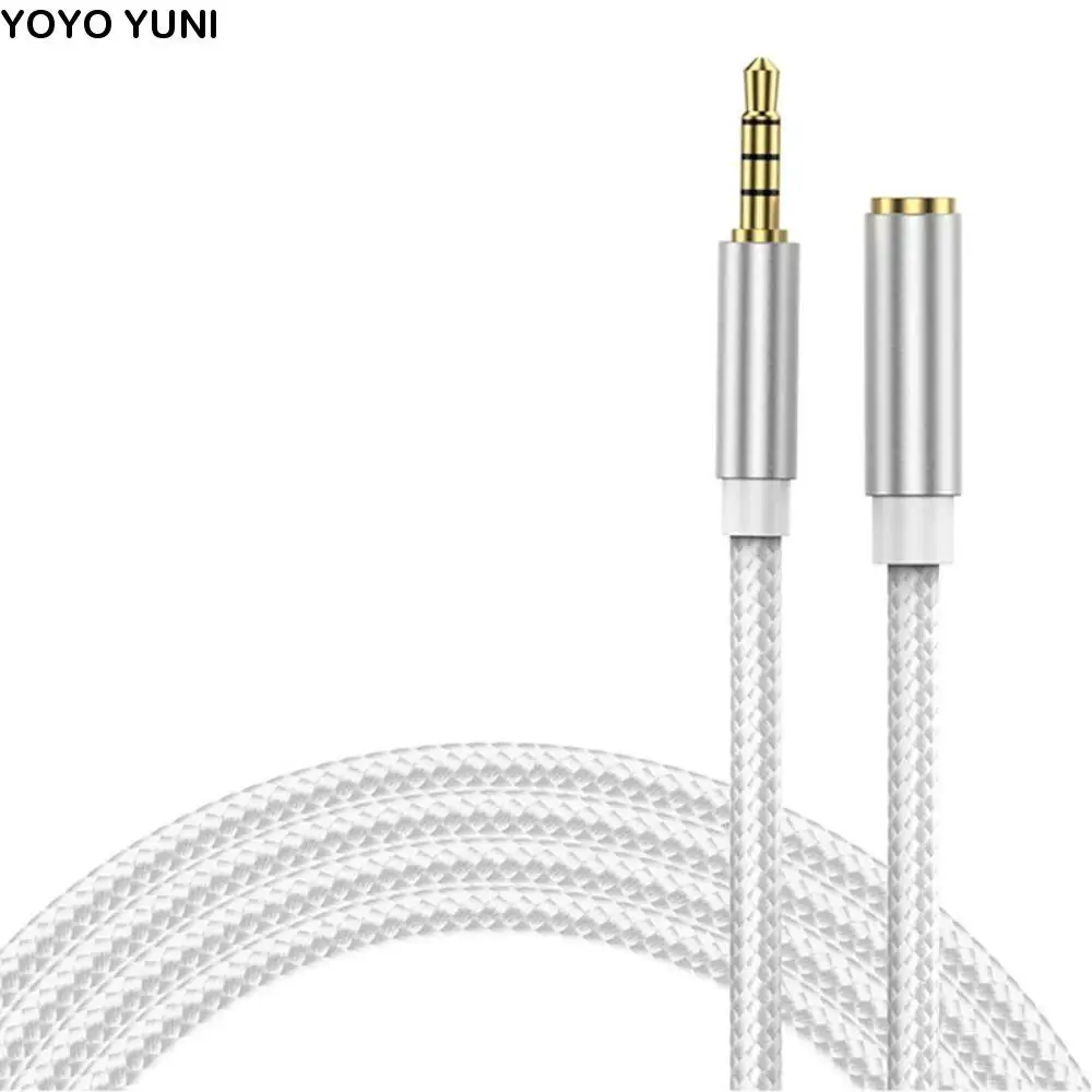 

0.5m/1m/1.5m HiFi 3.5mm Male To Female Audio Gold-Plated Data Connection Cable Audio Extension Cable AUX Cable Headphone Cord