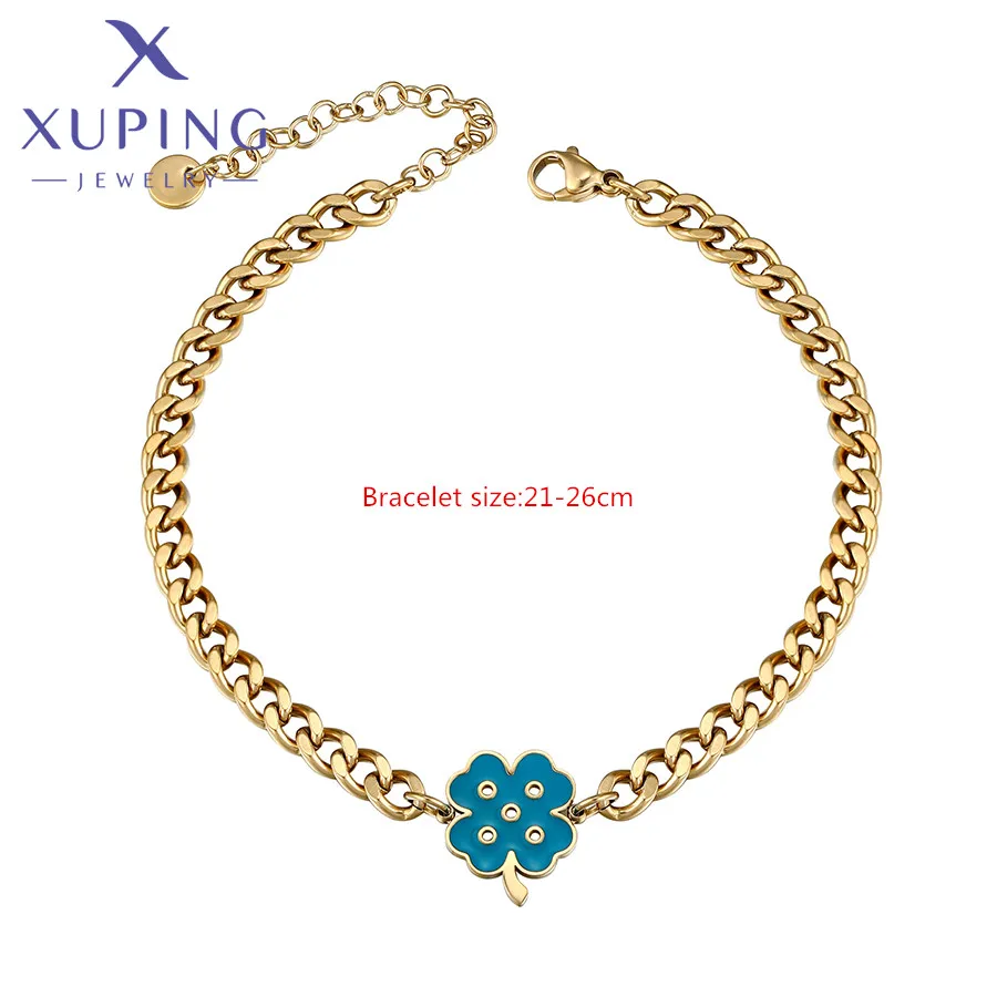 

Xuping Jewelry New Arrival Elegant Light Gold Color Stainless Steel Bracelet for Women Gift