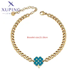 Xuping Jewelry New Arrival Elegant Light Gold Color Stainless Steel Bracelet for Women Gift