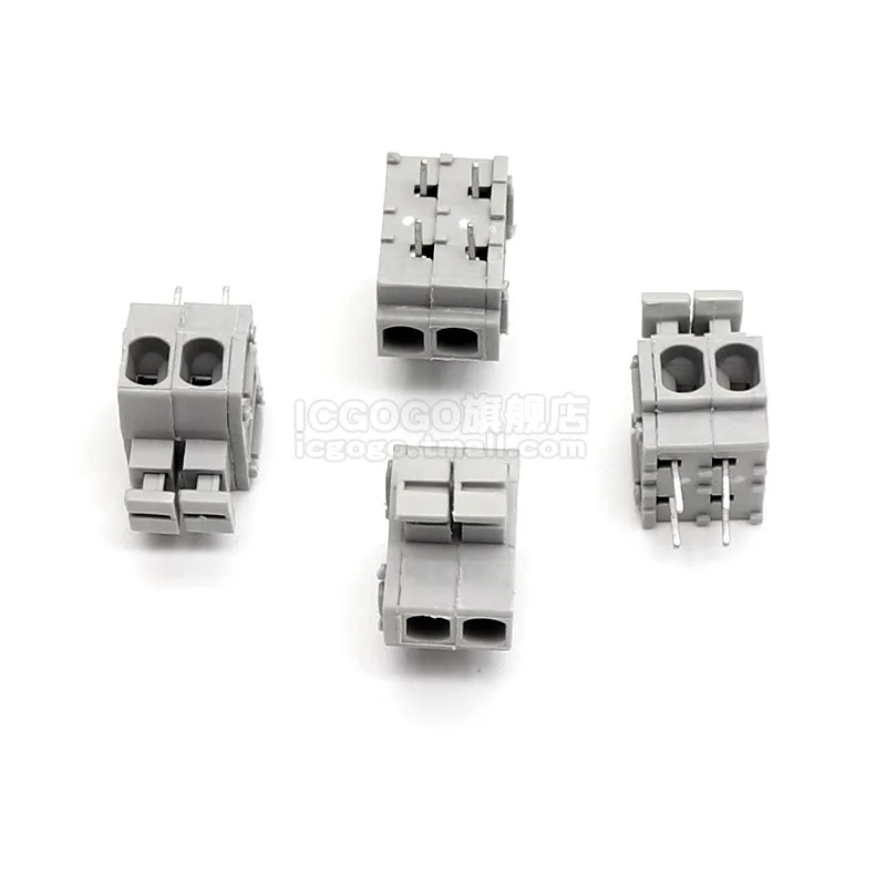 10Pcs Kf235-3.81mm Spring Push Type Terminal Block 2p 3p 4p 5p 6p 8p Screw Free PCB Terminal Block 3.81mm pitch