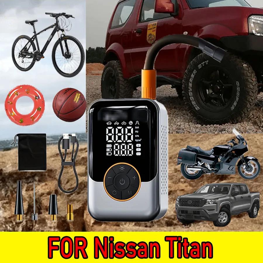 

Портативный беспроводной автомобильный насос для накачивания Nissan Titan, интеллектуальный портативный воздушный компрессор, беспроводной воздушный насос для автомобильных шин