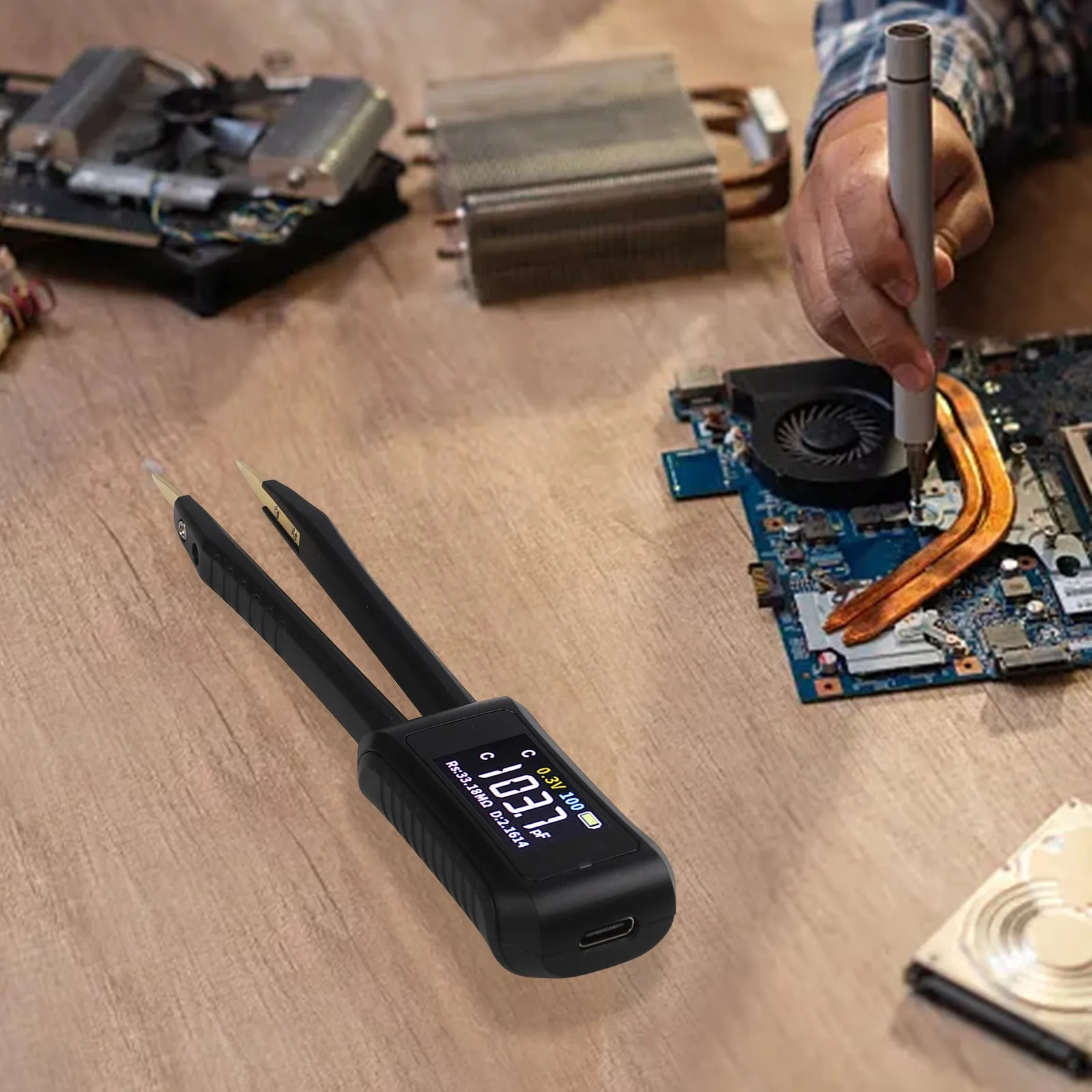 

Интеллектуальный цифровой тестер LCR с автоматической идентификацией для быстрого тестирования конденсаторов, резисторов и диодов