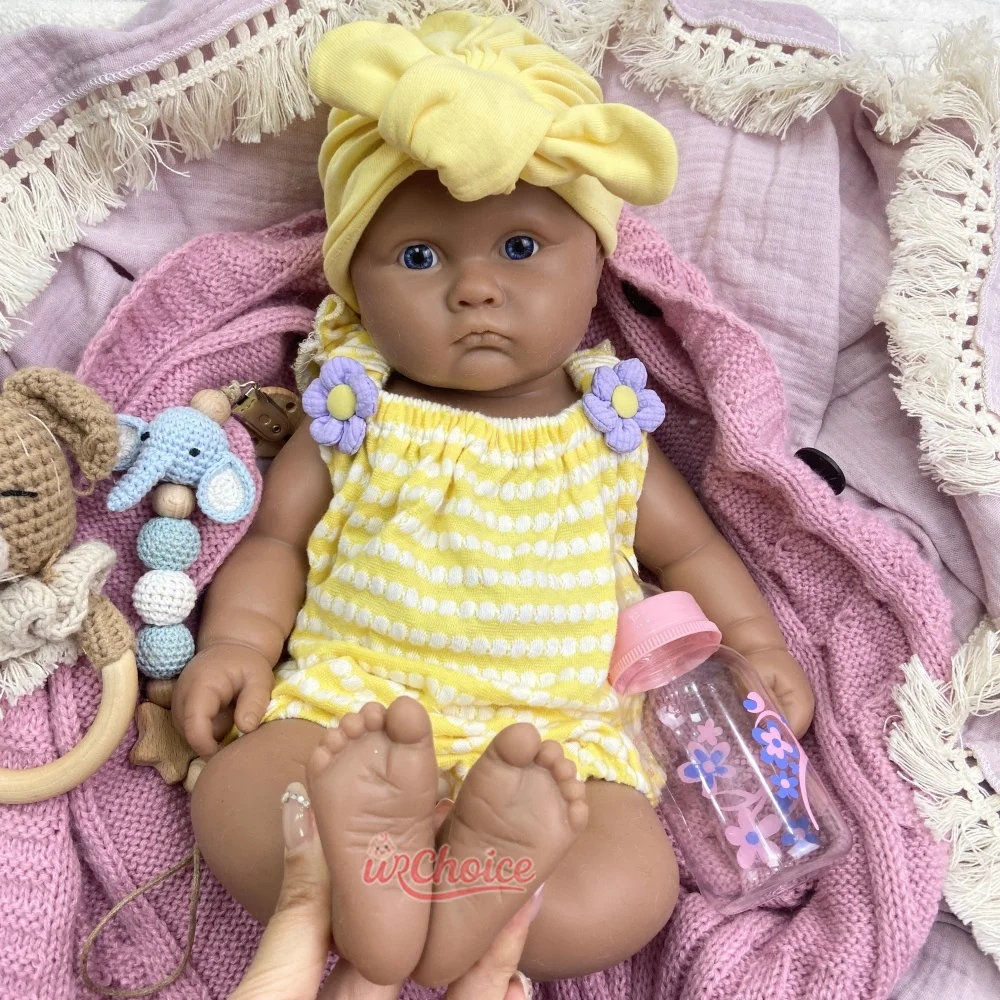 18inch Premium Full Silicone Reborn Girl Lifelike Soft Touch Weighted Calming Doll for Dementia Nursing Emotional Support