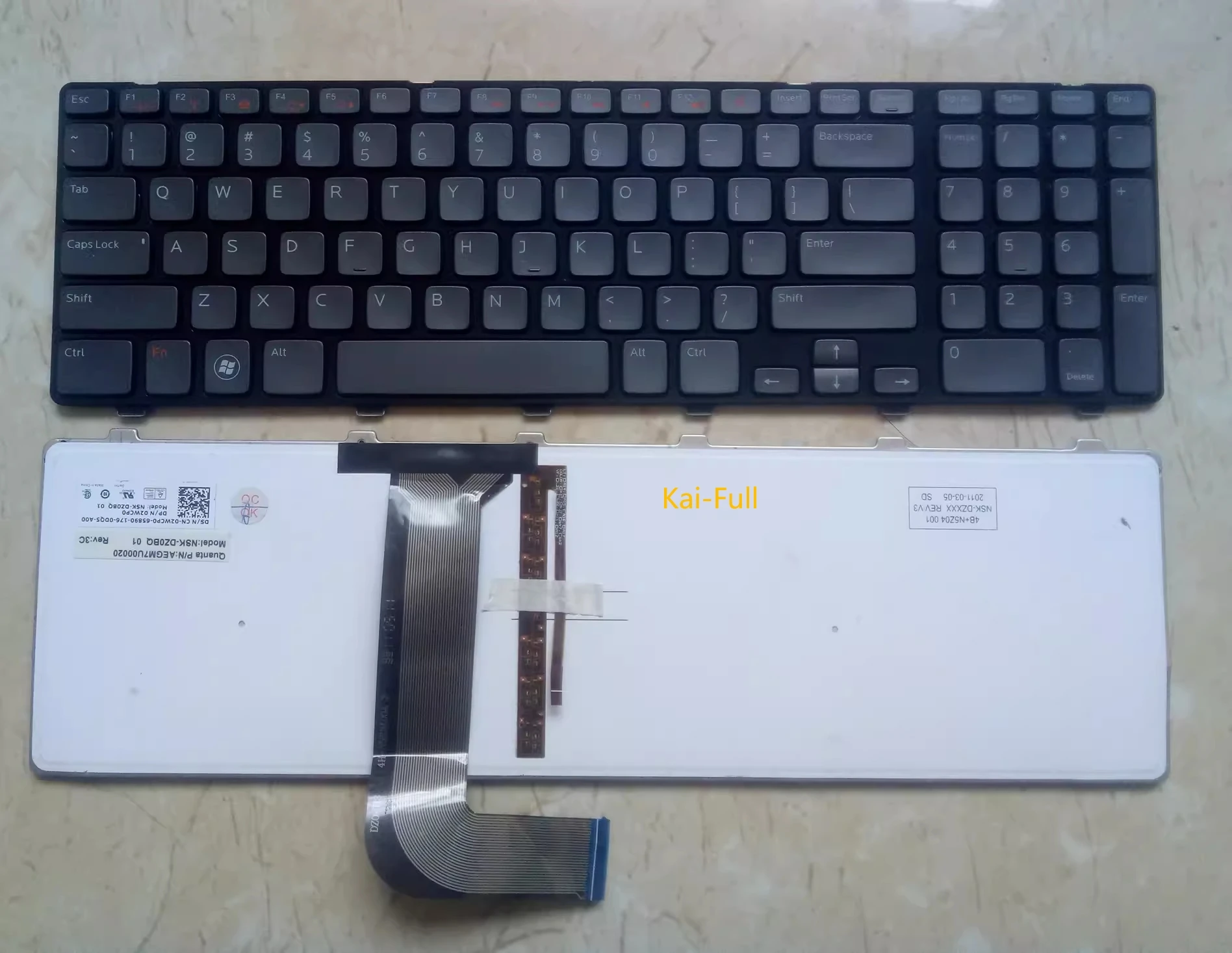 

Клавиатура для ноутбука dell 5720 7720 N7110 17R L702X, клавиатура с подсветкой в черном и сером цветах, голосовая по стандартам США 3750