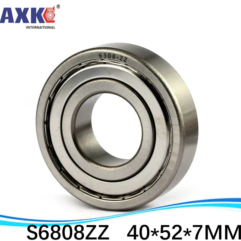 Deep Groove Ball Bearings (1pcs) SUS440C Environmental Corrosion Resistant Stainless Steel S6808ZZ 40*52*7 Mm * Inch Bearing AXK