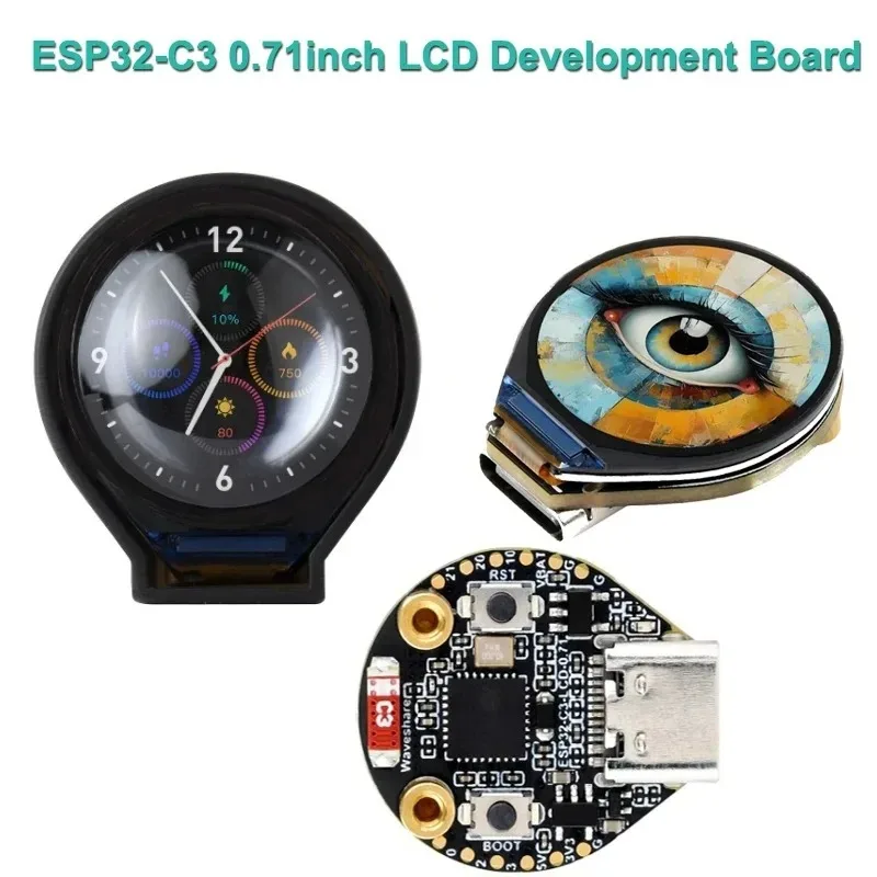 

Waveshare ESP32-C3 0.71inch IPS SPI Round Display LVGL GUI Development Board for Arduino IDE 160x160 ESP32 Display for Watches