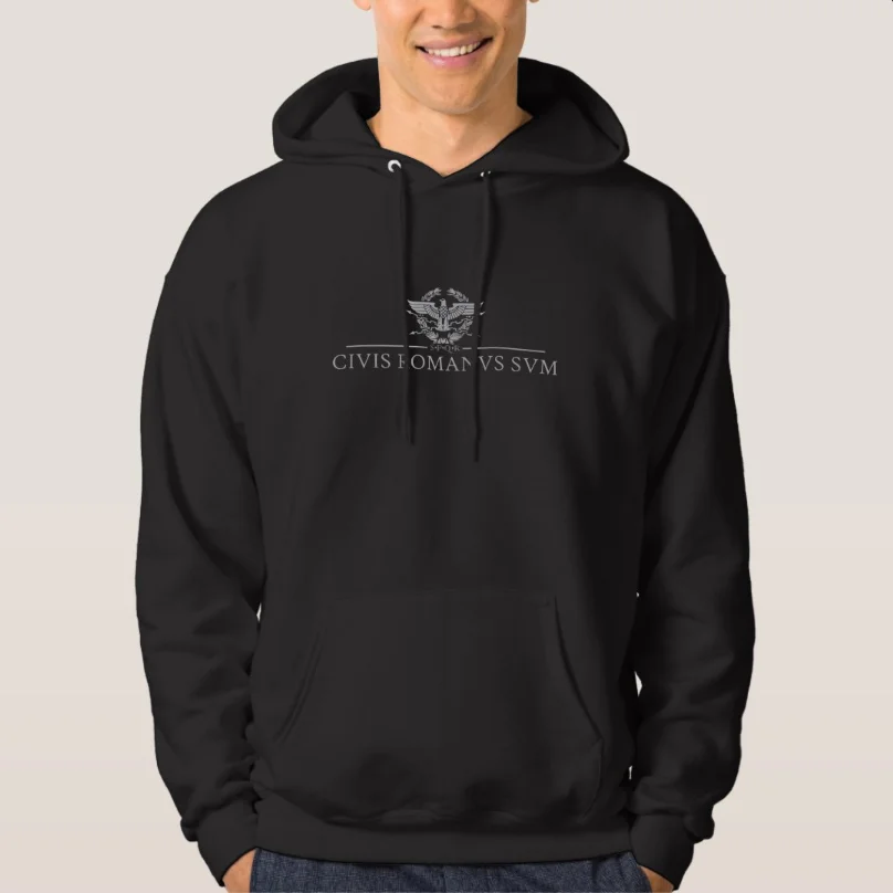 

Roman Empire SPQR Emblem I Am A Roman Citizen Pullover Hoodie 100% Cotton Comfortable Casual Mens Sweatshirt Fashion Streetwear