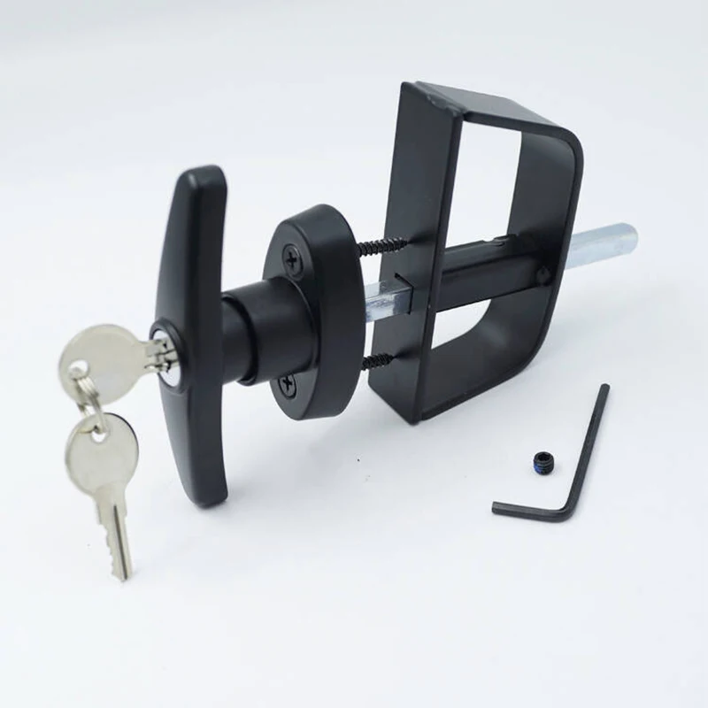 1PCS T-Shaped Garage Lock Door Handle Zinc Alloy Anti-theft Lock T Handle Rear Campervan Door Lock Furniture Hardware