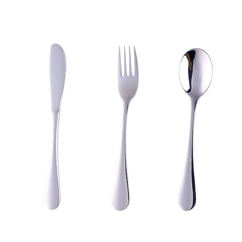 Children Cutlery Set 3Pcs Stainless Steel Tableware Spoon Fork Knife Set Utensils High Quality Kids Dinnerware Set Cute Flatware