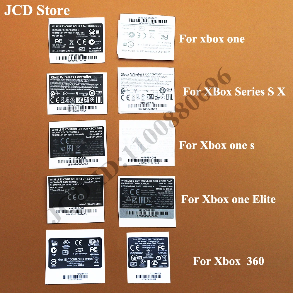 

10PCS For XBOX Series S/X Skin Sticker Stickers Skins For XBOX 360/ONE Slim S/Elite Handle Label Back Sticker Controller