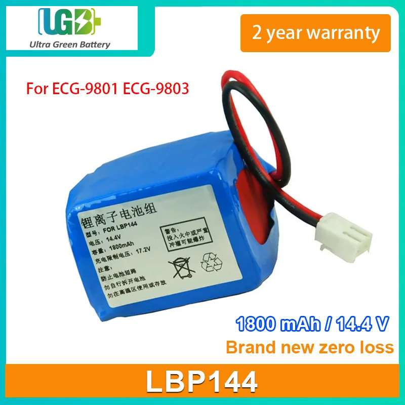 

UGB New battery For LBP144 RAYTOP LBP144 Biocare ECG-9801 ECG-9803 medical Battery 14.4V 1800mAh