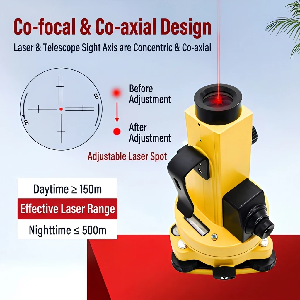 SOUTH ML-401S Laser Plummet High Precision Vertical Alignment 1/45000 Accuracy Up Down Dual Laser Plumb Instrument For Surveying