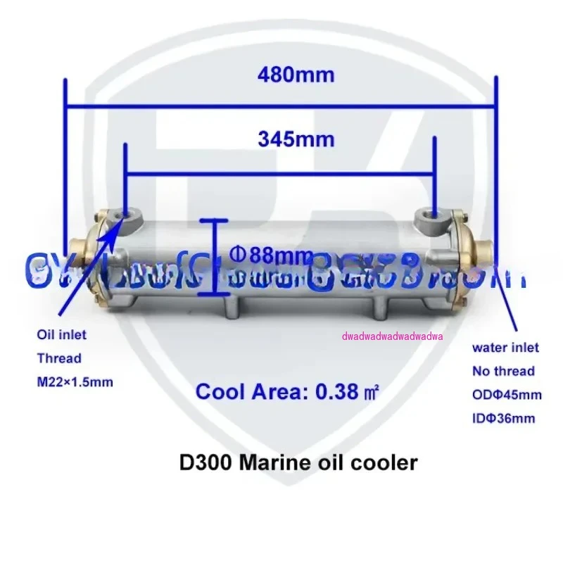 Caja de cambios del enfriador de aceite del tubo del intercambiador de calor D300 de la venta caliente de alta calidad en
