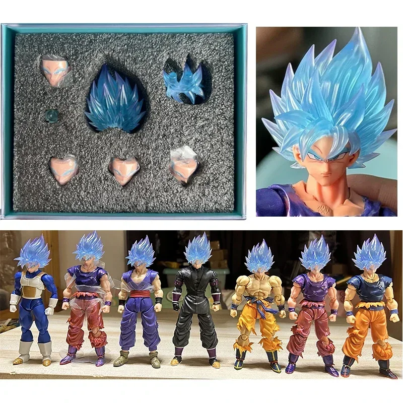 

In Stock Dragon Ball Son Goku Blue Headsculpt Accessories Fit S.H.Figuarts Sanctions Of Justice Anime Action Figures Toys Gifts