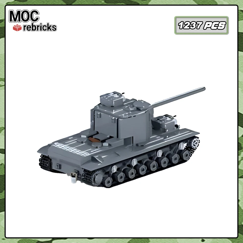 Heavy Tank KV-5 MOC Building Blocks Soldier Armored Combat Vehicles Model Assembly Bricks Military Series Toy Set  Kids Gift