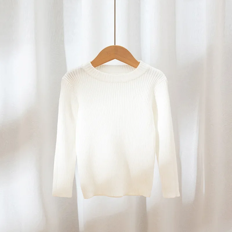 Children Sweater Autumn Casual All-match O-neck Pullovers Tops for Kids 2 To 13 Y Boy Knitted Underwear Long Sleeve Girl Clothes