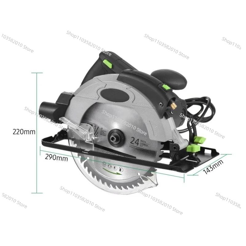 1500W 5500RPM Electric Circular Saw, Multi-Purpose Woodworking Cutting Machine for Wood Plastic Log Tile