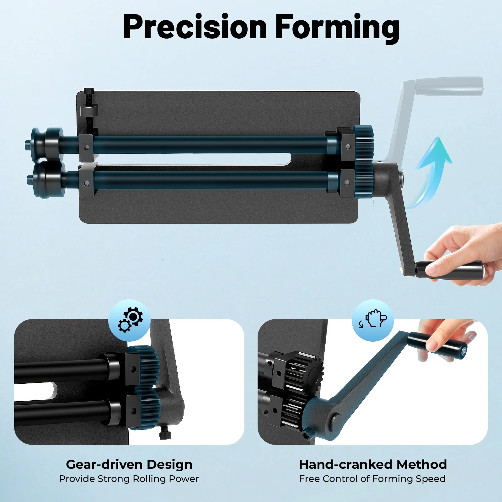 12" Manual Bead Roller Machine – Heavy-Duty Sheet Metal Forming Tool for Automotive & Metal Fabrication 4