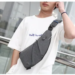 Bolso de hombro de Material de poliéster para hombre, bandolera multifuncional de ocio, resistente al desgaste, impermeable, antirrobo