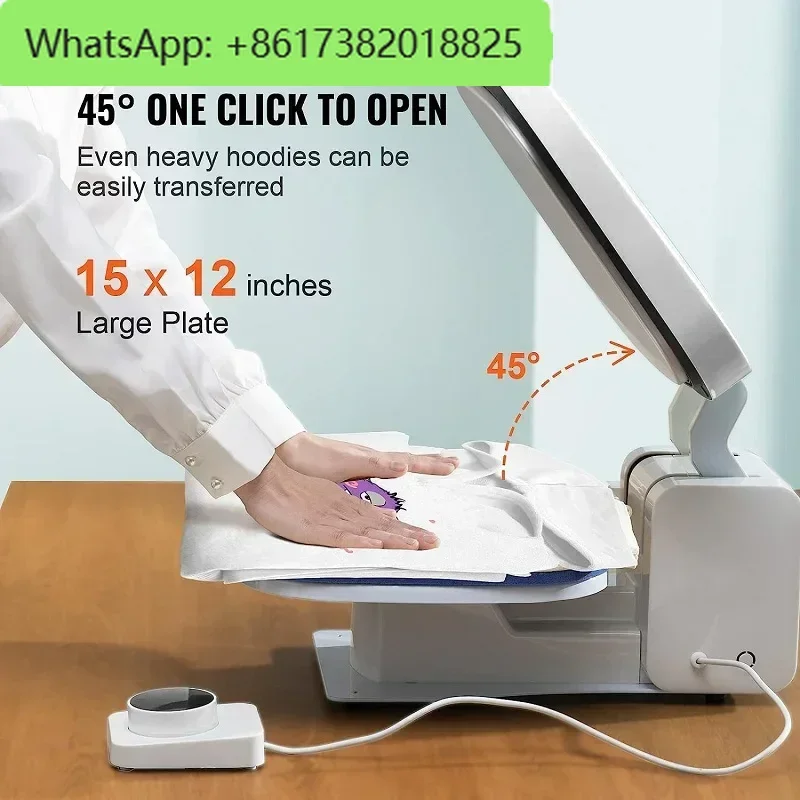 عبر الحدود الوافدين الجدد كامل التلقائي 29X38 التي شيرت آلات الصحافة الحرارة تي شيرت آلة طباعة الشعار للشركات الصغيرة F380