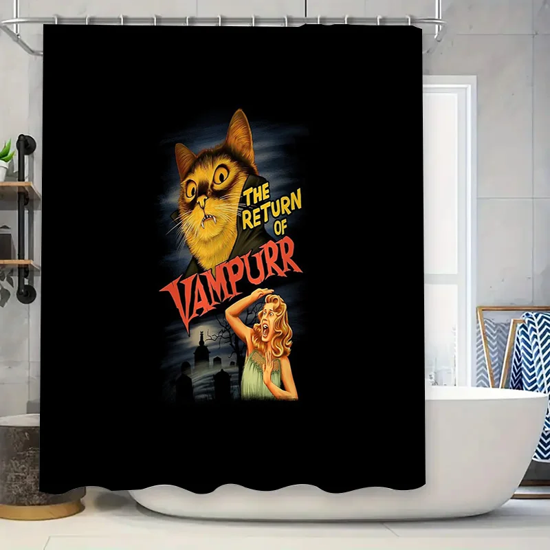 

Готический фильм ужасов занавеска для душа винтажный фильм вампира эстетический домашний декор набор для ванной комнаты