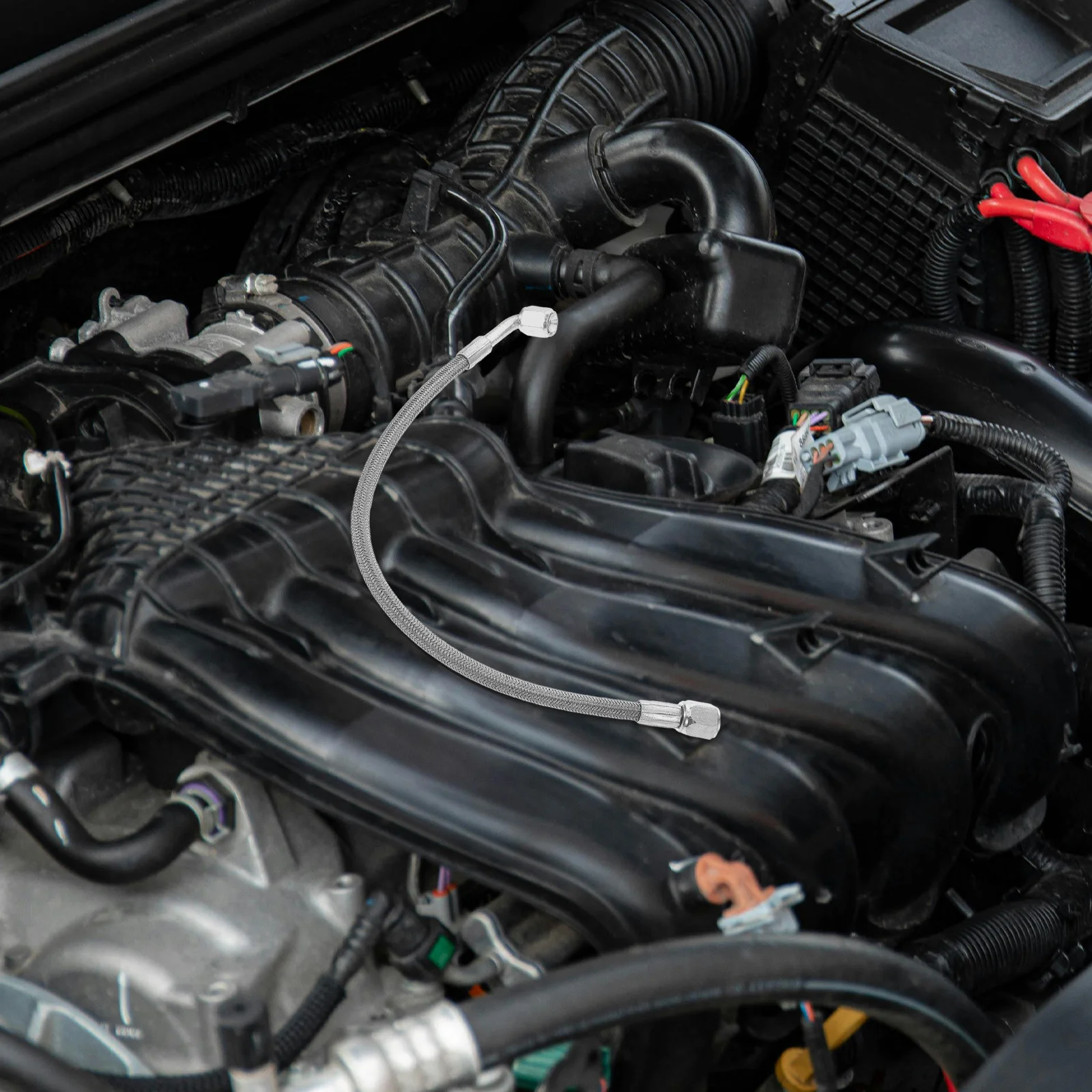 Tubo interno trançado de óleo turbo 4an ptfe, resistência de alta pressão, lubrificação estável, acessórios automotivos