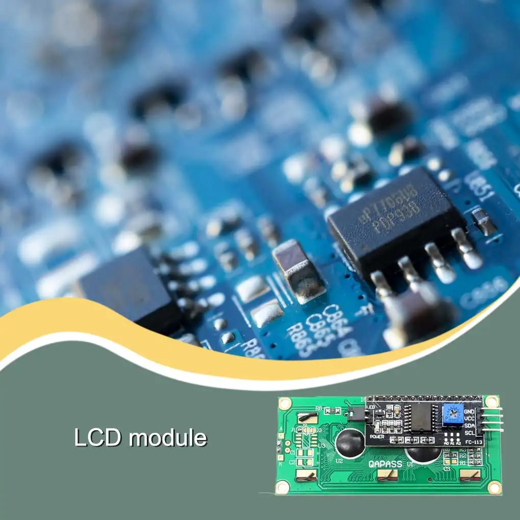 Módulo de Interface de Display LCD para Arduino, Tela Azul, Amarela, Verde, Caracteres 16x2, PCF8574T, PCF8574, IIC, I2C, 16, 5V