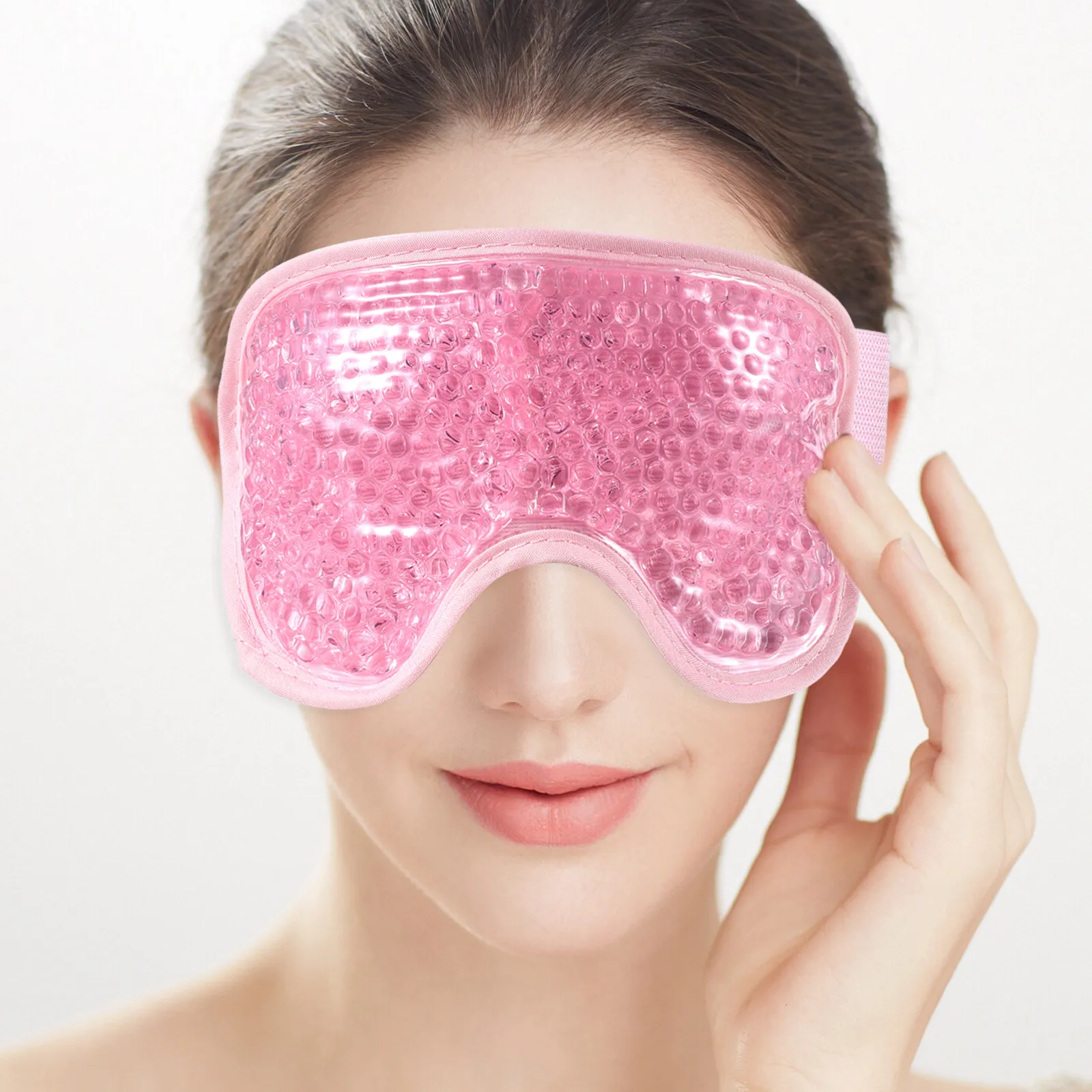 2Pcs Reusable Eye Cooling Pads Cold Hot Therapy Eye Mask Soothes Itchy Dry Sore Eyes Reduces Puffiness Dark Circles Improves