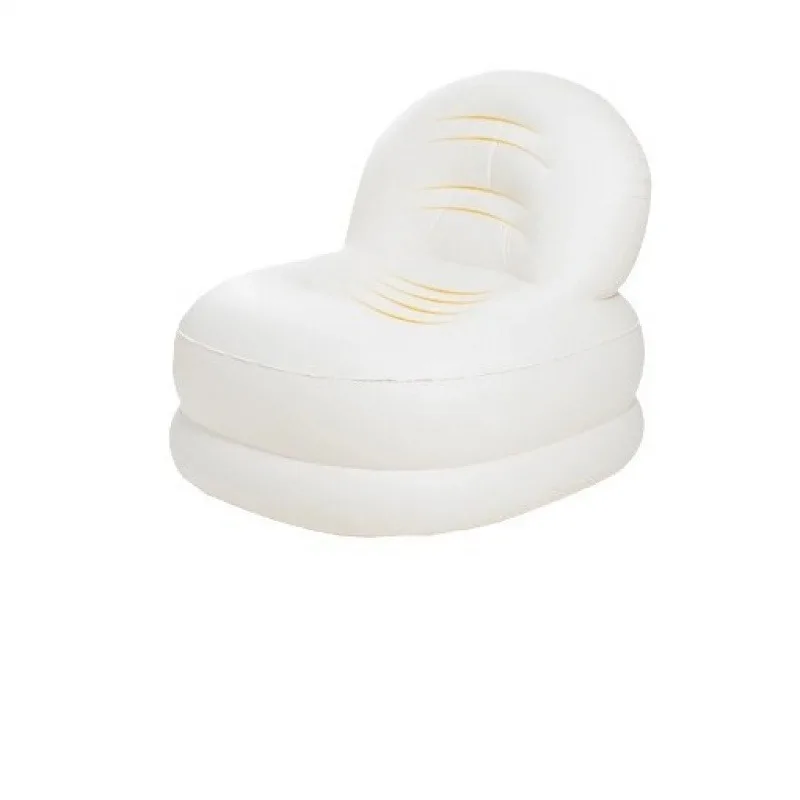 Outdoor Inflatable Lazy Sofa, White PVC Air Chair with Backrest - Portable Waterproof Inflatable Furniture for Terrace Gardens image 3