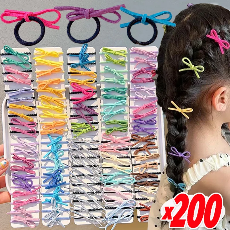 

Korean Velvet Bow Elasticity Hair Ties Rope Sweet Colorful Women Fashion Hair Ropes Towel Rings Headwear Accessories Hairs Ties