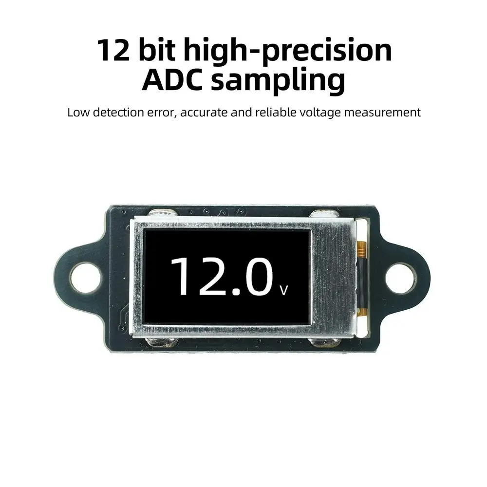 5Hz/10Hz Adjustable DC 0-30V OLED Digital Voltmeter Ultra-Thin with Screen Protector Frame Voltage Tester 12bit High Precision