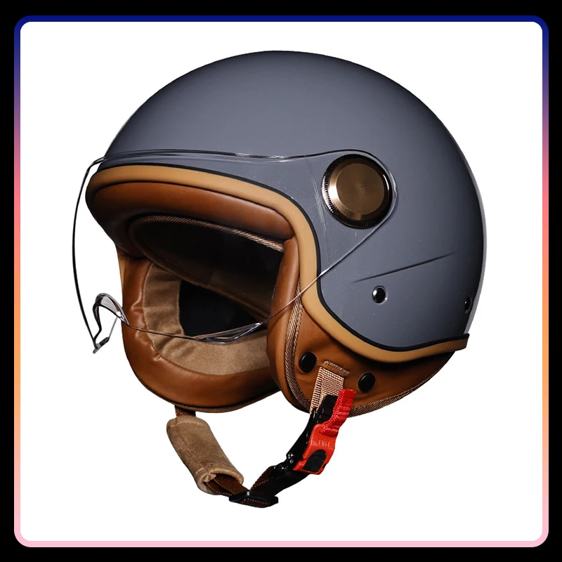 

DOT Approved Open Face Helmet Retro 3/4 Motorcycle Helmet Vintage Jet Helmet Cafe Racer Electric Scooter Bike Motorbike Capacete