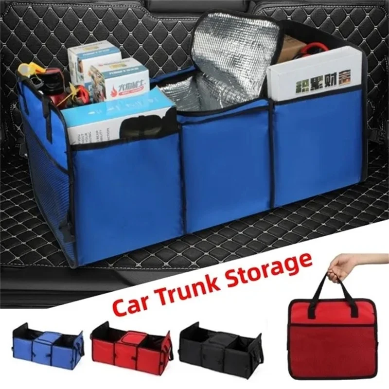 Collapsible Car Trunk Organizer Cargo Toys Foods Tool Container Storage Box Travel Bag Car Accessories