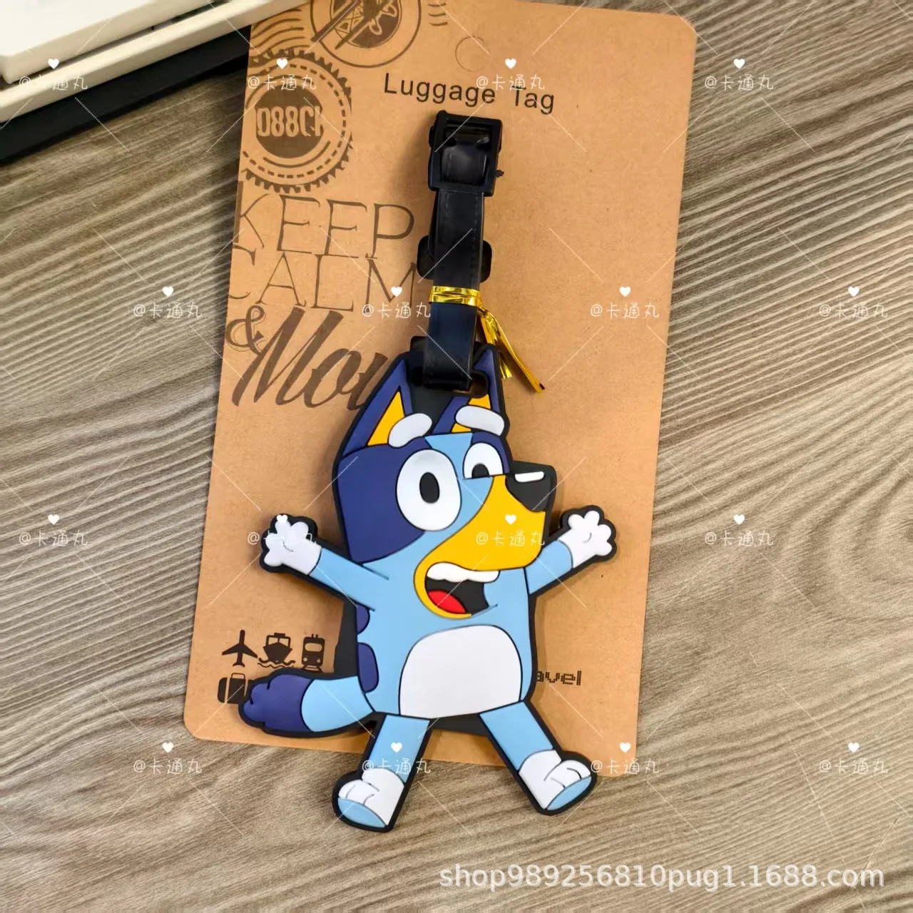 Hot Sale Bluey Bingo PVC Luggage Tags Cute Bingo Muffin Puppy Travel Baggage Pendant Suitcase Decor Accessories