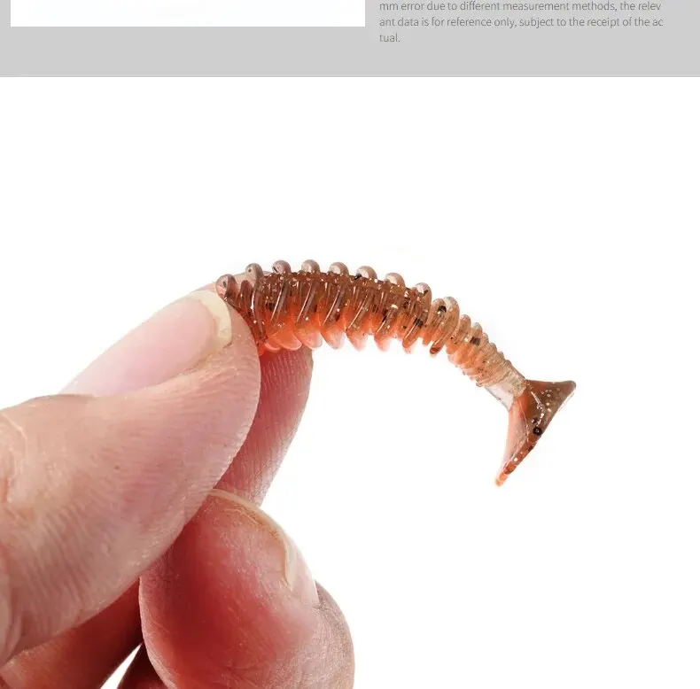 SUNMILE Angeln Weiche Köder Wurm Künstliche Köder 4 cm/0,6g 20 stücke Felsen Angeln Wobbler Leurre Souple Köder Barsch Forelle Bass Köder – Detail 4