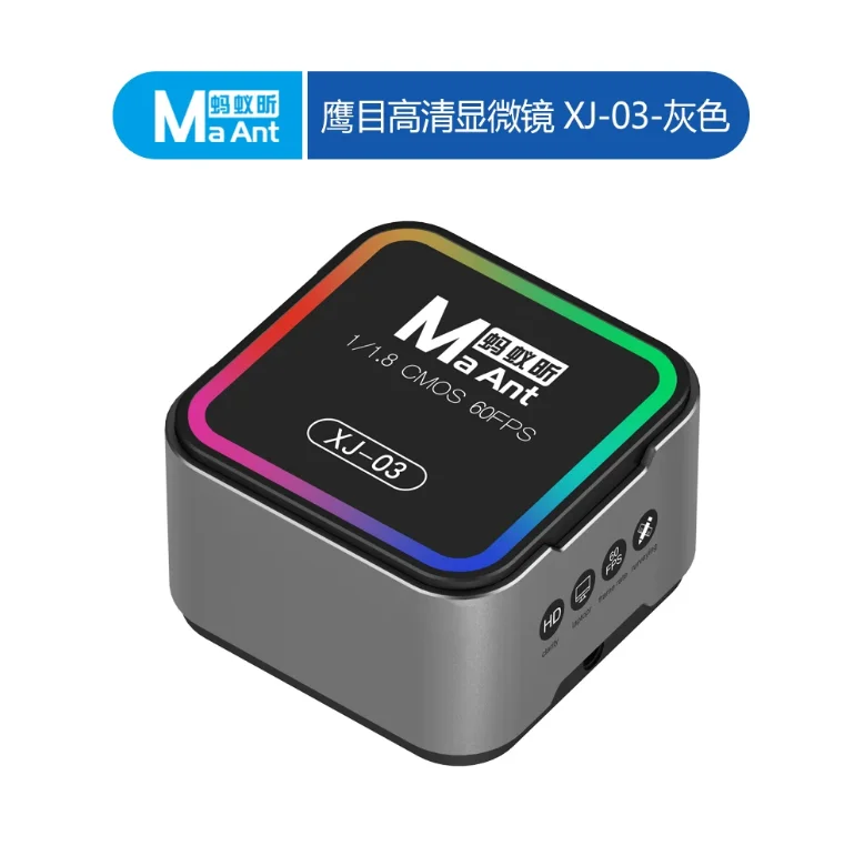 Maant XJ-3 2K HD 60fps, met ingebouwde IMX347 1/1.8-sensor, HDMI- en USB-aansluiting voor beeldweergave, geschikt voor BGA-reparatie en CPU-solderen.
