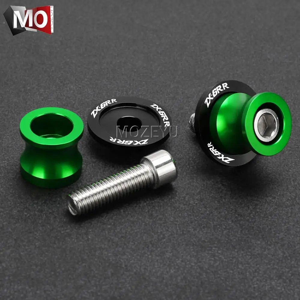 Motorcycle accessories Swingarm Spools slider stand screws For KAWASAKI ZX-636R ZX636R ZX6R ZX6RR 2000-2023 2001 2002 2003 2004