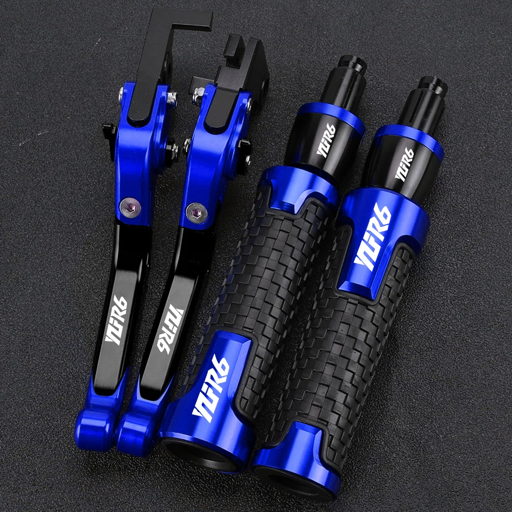 Motocicleta Freio Embraiagem Alavancas, Guiador Hand Grips End, acessórios para YAMAHA YZFR6, YZF-R6, 1999, 2000, 2001, 2002, 2003, 2004