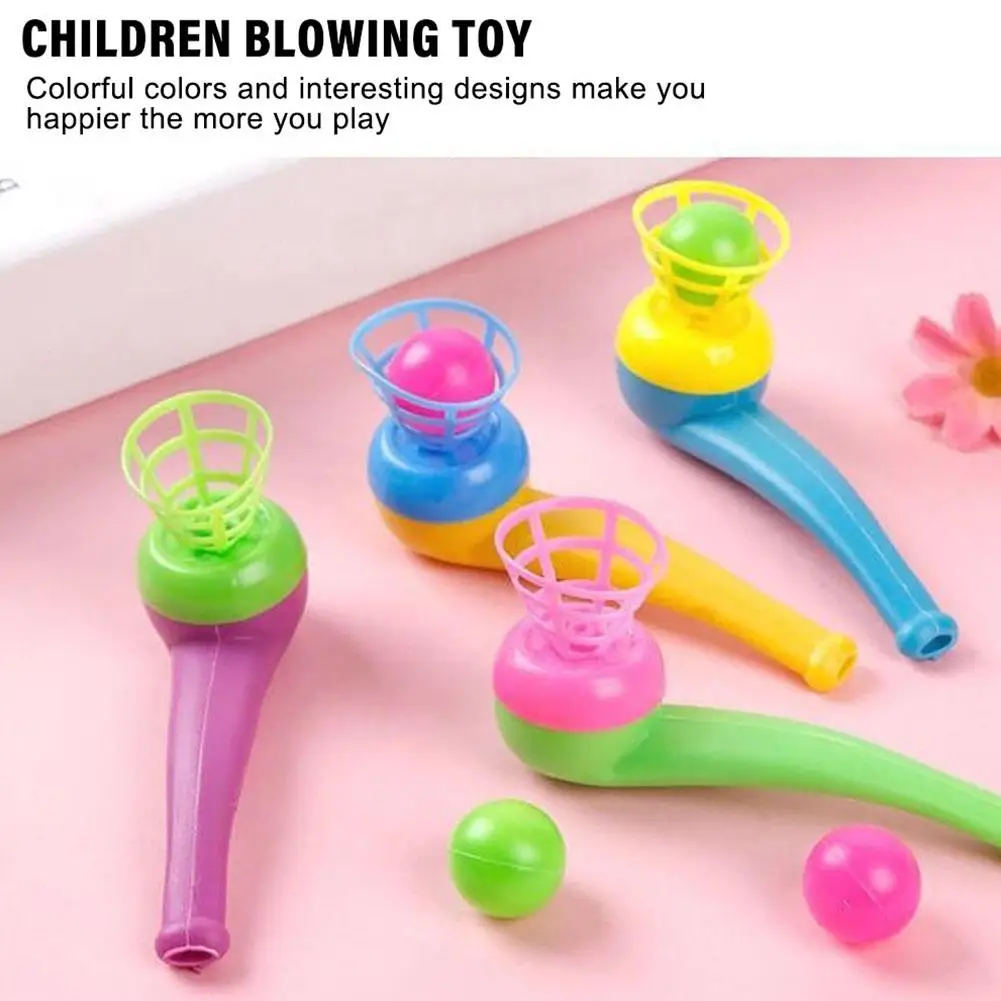 1PCS Plastic Pipe Blowing Ball Toys for Kids Outdoor Sports Games Balance Training Learning Toys Children Funny Gifts view 2
