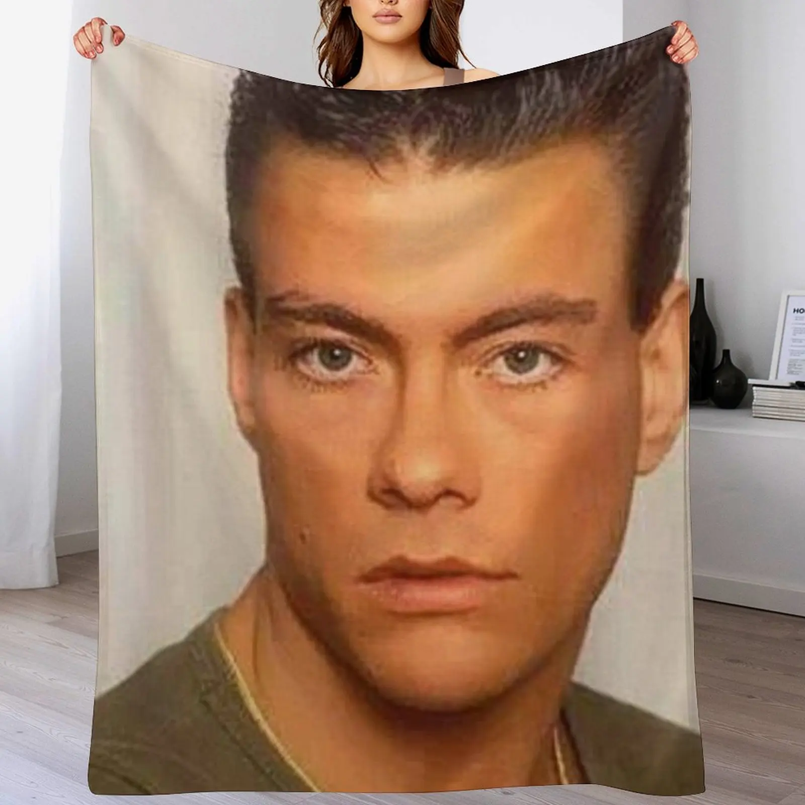 van damme Throw Blanket For Decorative Sofa warm for winter Personalized Gift Decorative Throw Blankets