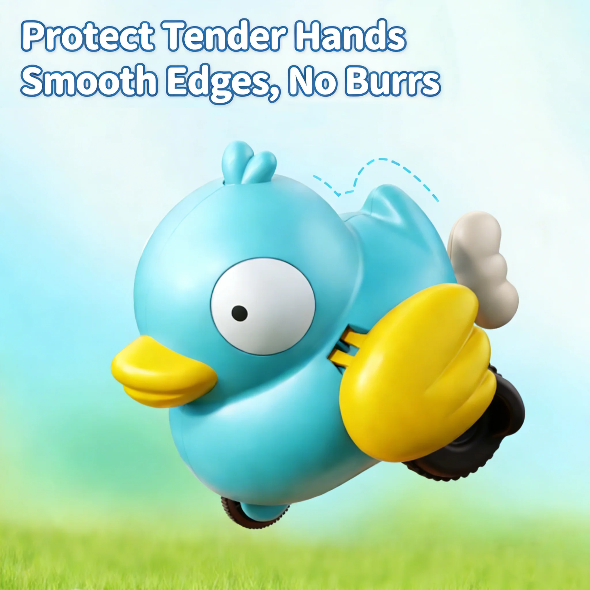 Cartoon Wind-Up Chain Toy Car for Kids - Educational Pull-String Toy (Chick, Bird, Duck) for Boys and Girls