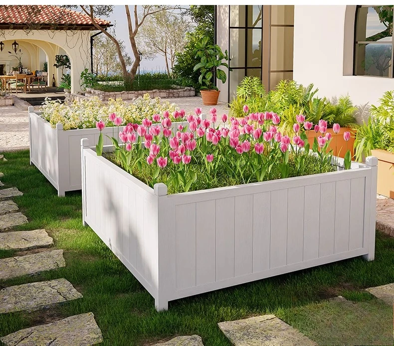 Preservative Wood Rooftop Square Extra Large Outdoor Roof Planting Box Yard Vegetable Flower Pot