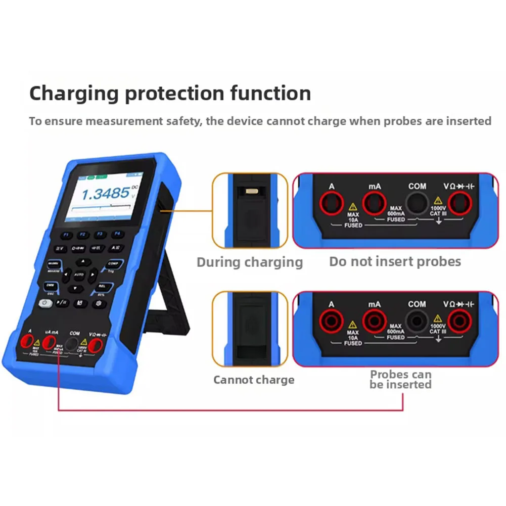 Digital Multimeter with Intelligent Probe Detection and CAT III 1000V Safety Standard for High Voltage Testing
